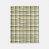 Couverture Polaire Plaid rustique vert clair et de marine (Devant)
