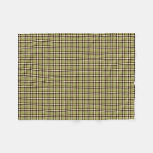 Couverture Polaire Plaid rustique vert clair et pourpre (Devant (Horizontal))