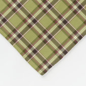 Couverture Polaire Plaid rustique vert clair et pourpre (Coin)