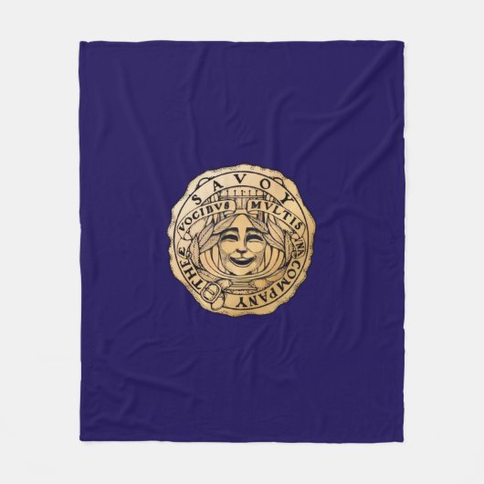 Couverture Polaire plaid Savoy marine avec logo (Devant)