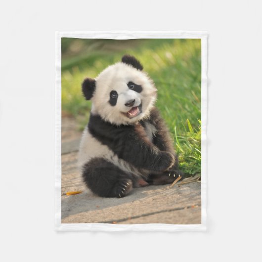 Couverture Polaire Plaid Sherpa Ourson Panda Mignon (Devant)