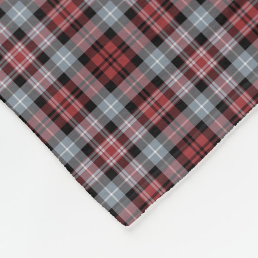Couverture Polaire Plaid sportif de cramoisi, noir et gris (Coin)