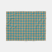 Couverture Polaire Plaid sportif turquoise et orange (Devant (Horizontal))