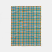 Couverture Polaire Plaid sportif turquoise et orange (Devant)