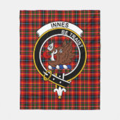 Couverture Polaire Plaid Tartan Moderne Clan Innes (Devant)