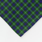 Couverture Polaire Plaid vert bleu Lamont tartan (Coin)