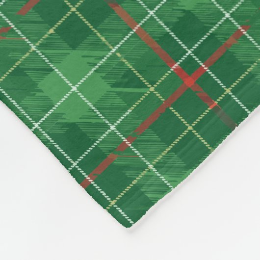 Couverture Polaire Plaid vert de Noël (Coin)