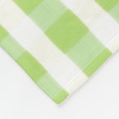 Couverture Polaire Plaid vert et blanc (Coin)