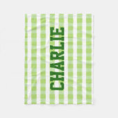 Couverture Polaire Plaid vert et blanc (Devant)
