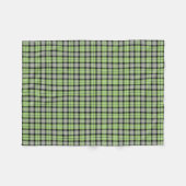 Couverture Polaire Plaid vert, gris, noir et blanc (Devant (Horizontal))