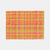 Couverture Polaire Plaid vert, orange et rose vif (Devant (Horizontal))