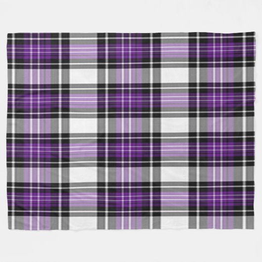 Couverture Polaire Plaid Violet Et Noir (Devant (Horizontal))