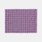 Couverture Polaire Plaid violet, noir et blanc (Devant (Horizontal))