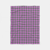 Couverture Polaire Plaid violet, noir et blanc (Devant)