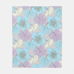 Couverture Polaire « Plaidoyer Fleur pastel en Fleece »
