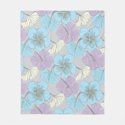 Couverture Polaire « Plaidoyer Fleur pastel en Fleece » (Devant)