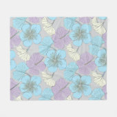 Couverture Polaire « Plaidoyer Fleur pastel en Fleece » (Devant (Horizontal))