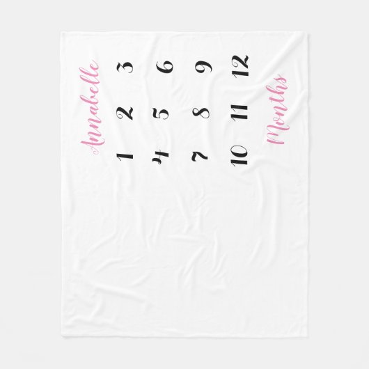 Couverture Polaire Plain 12 mois Milestone Girl (Devant)