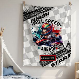 Couverture Polaire Plaisir Coupe de course Formule 1 Garçon Anniversa