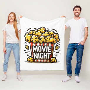 Couverture Polaire Plaisir de soirée cinéma Popcorn ludique