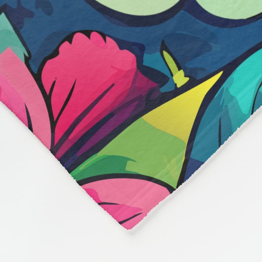 Couverture Polaire Plaisir Floral (Coin)