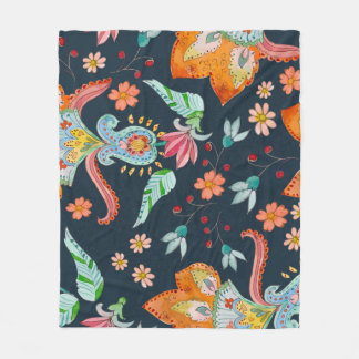 Couverture Polaire Plaisir floral : Aquarelle texture de fleurs
