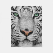 COUVERTURE POLAIRE PLAN RAPPROCHÉ BLANC DE VISAGE DE TIGRE (Devant)