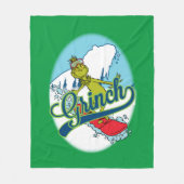 Couverture Polaire Planche à neige du Grinch (Devant)