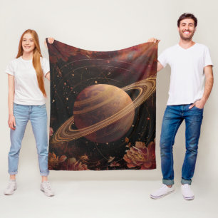 Couverture Polaire Planète Cristalline Violette Cosmique Rêveuse