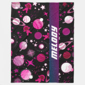 Couverture Polaire planète externe galaxie lune et étoiles motif (Devant)