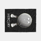 Couverture Polaire Planète Mercure & Etoiles (Devant (Horizontal))