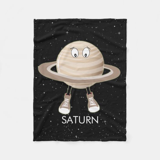 Couverture Polaire Planète Saturne & étoiles (Devant)