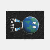 Couverture Polaire Planète Terre et étoiles (Devant (Horizontal))