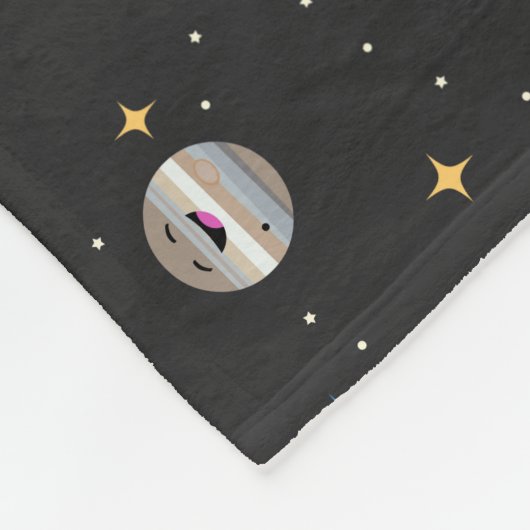 Couverture Polaire Planètes heureuses dans l'espace (Coin)