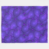 Couverture Polaire Planètes violettes, motif fractal moderne (Devant (Horizontal))