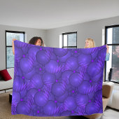 Couverture Polaire Planètes violettes, motif fractal moderne