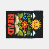 Couverture Polaire Plant a seed read reader book library funny mom (Devant (Horizontal))