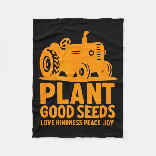 Couverture Polaire Plant Good Seeds Love Kindness Peace Joy Christian (Devant)