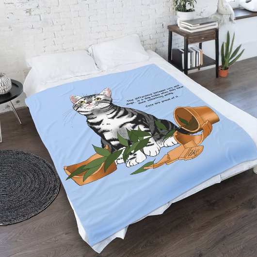 Couverture Polaire Plant Mischief Cat