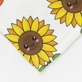 Couverture Polaire Plante de tournesol Kawaii dans un pot (Coin)