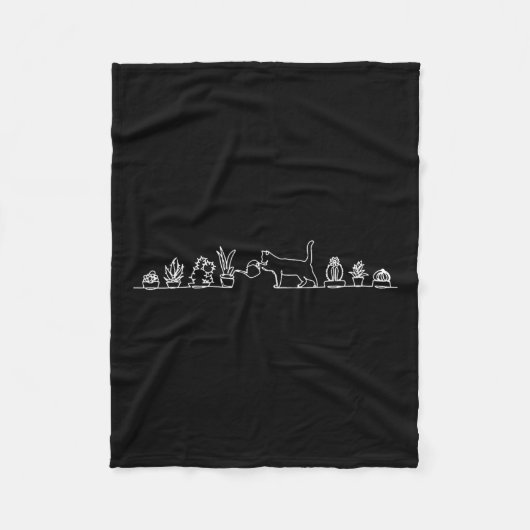 Couverture Polaire Plantes d'arrosage de chats (Devant)