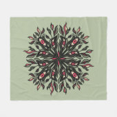 Couverture Polaire Plantes et yeux trippy - Botanique psychédélique (Devant (Horizontal))