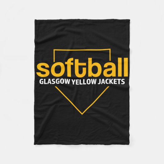 Couverture Polaire Plaque de base domicile Glasgow Yellow Jackets Sof (Devant)