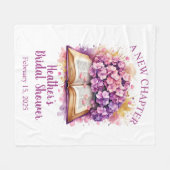 Couverture Polaire Plaque de douche de mariée thème livre Hydrangea e (Devant (Horizontal))