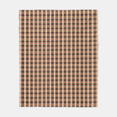 Couverture Polaire Plaque de tartan anglais noir et tan (Devant)