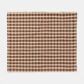 Couverture Polaire Plaque de tartan anglais noir et tan (Devant (Horizontal))