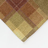 Couverture Polaire Plaque de tartan marron monochrome texturé.