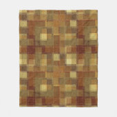 Couverture Polaire Plaque de tartan marron monochrome texturé. (Devant)
