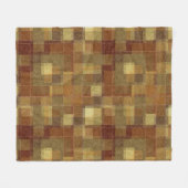 Couverture Polaire Plaque de tartan marron monochrome texturé. (Devant (Horizontal))