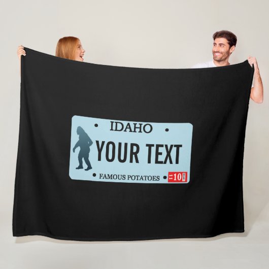 Couverture Polaire Plaque d'immatriculation Idaho Sasquatch (En situation)